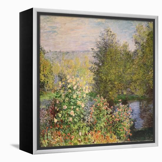 A Corner of the Garden at Montgeron, 1876-7-Claude Monet-Framed Premier Image Canvas