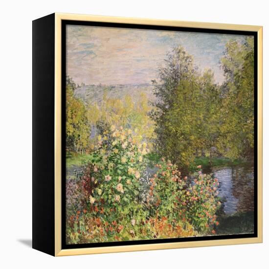 A Corner of the Garden at Montgeron, 1876-7-Claude Monet-Framed Premier Image Canvas