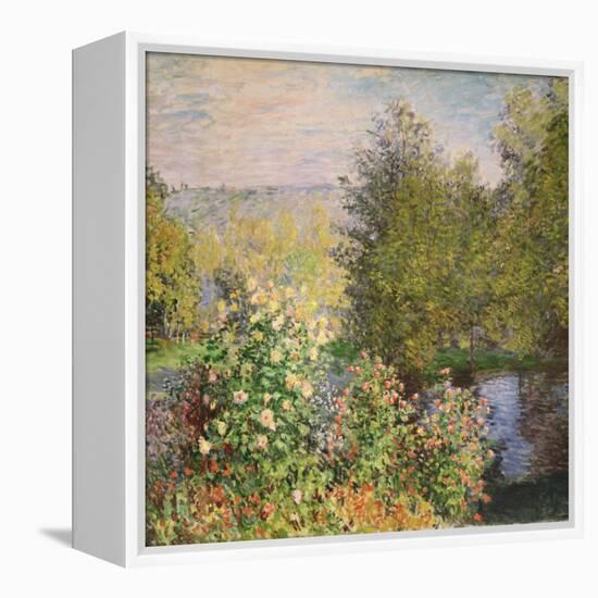 A Corner of the Garden at Montgeron, 1876-7-Claude Monet-Framed Premier Image Canvas