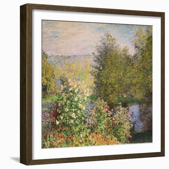 A Corner of the Garden at Montgeron, 1876-7-Claude Monet-Framed Giclee Print