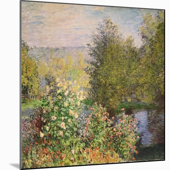 A Corner of the Garden at Montgeron, 1876-7-Claude Monet-Mounted Giclee Print