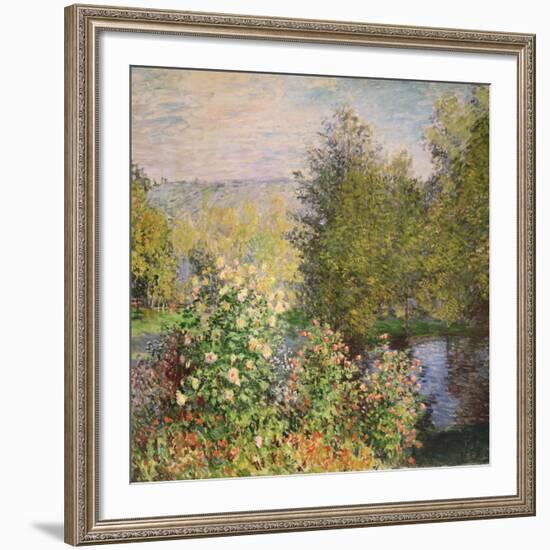 A Corner of the Garden at Montgeron, 1876-7-Claude Monet-Framed Giclee Print