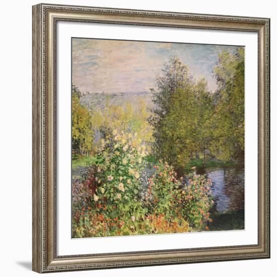 A Corner of the Garden at Montgeron, 1876-7-Claude Monet-Framed Giclee Print