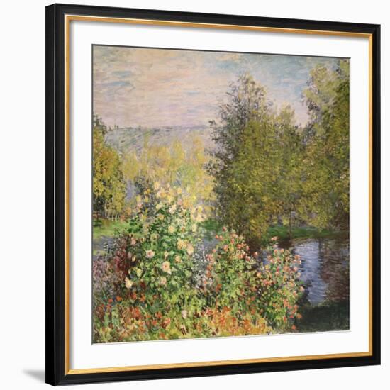 A Corner of the Garden at Montgeron, 1876-7-Claude Monet-Framed Premium Giclee Print