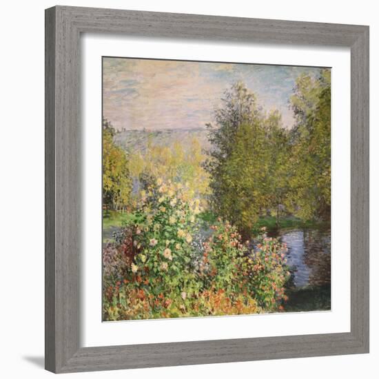 A Corner of the Garden at Montgeron, 1876-7-Claude Monet-Framed Premium Giclee Print