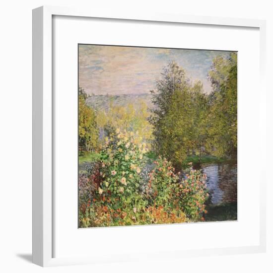 A Corner of the Garden at Montgeron, 1876-7-Claude Monet-Framed Premium Giclee Print