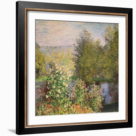A Corner of the Garden at Montgeron, 1876-7-Claude Monet-Framed Premium Giclee Print