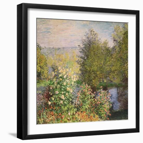 A Corner of the Garden at Montgeron, 1876-7-Claude Monet-Framed Premium Giclee Print