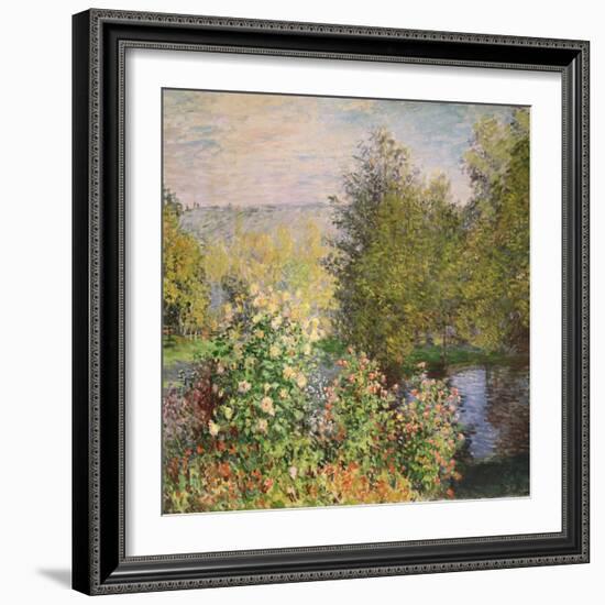 A Corner of the Garden at Montgeron, 1876-7-Claude Monet-Framed Premium Giclee Print