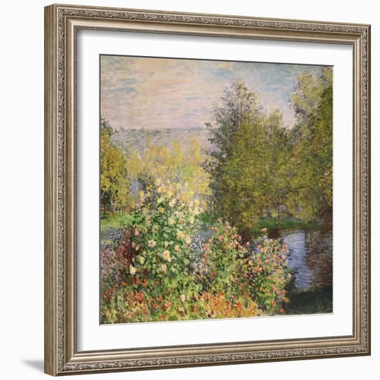 A Corner of the Garden at Montgeron, 1876-7-Claude Monet-Framed Giclee Print