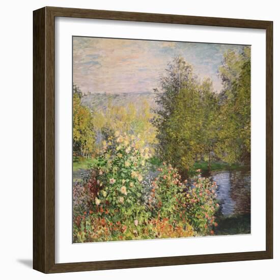 A Corner of the Garden at Montgeron, 1876-7-Claude Monet-Framed Giclee Print