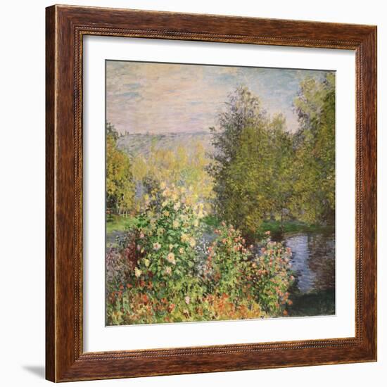 A Corner of the Garden at Montgeron, 1876-7-Claude Monet-Framed Giclee Print