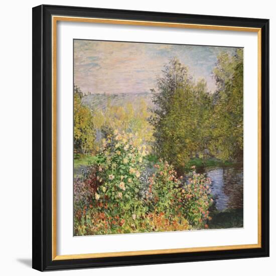 A Corner of the Garden at Montgeron, 1876-7-Claude Monet-Framed Giclee Print