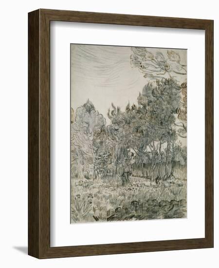 A Corner of the Garden of St Paul's Hospital at St Rémy-Vincent van Gogh-Framed Giclee Print