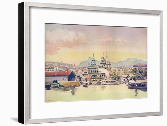 'A Corner of the Rio Customs Wharf', 1914-Unknown-Framed Giclee Print