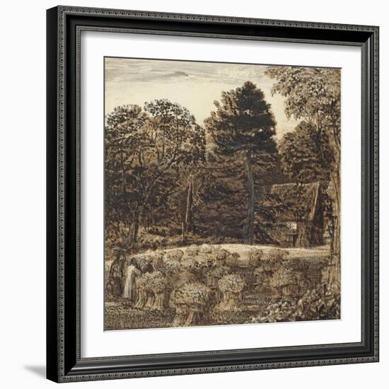 A Cornfield, Shoreham at Twilight-Samuel Palmer-Framed Giclee Print