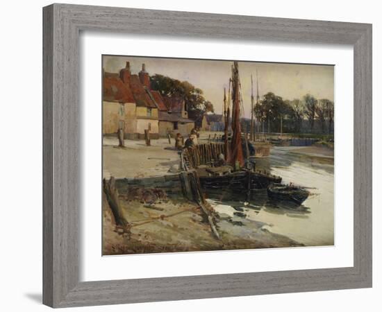 A Cornish Fishing Village, 1900-Edward Reginald Frampton-Framed Giclee Print