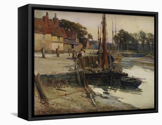 A Cornish Fishing Village, 1900-Edward Reginald Frampton-Framed Premier Image Canvas