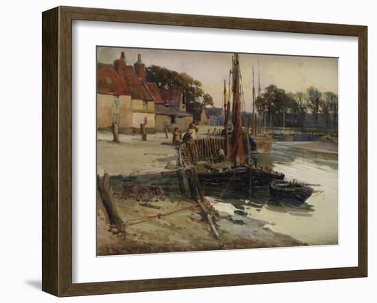 A Cornish Fishing Village, 1900-Edward Reginald Frampton-Framed Giclee Print