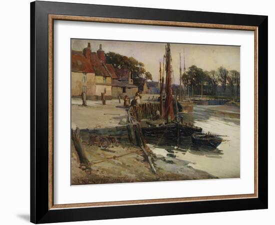 A Cornish Fishing Village, 1900-Edward Reginald Frampton-Framed Giclee Print