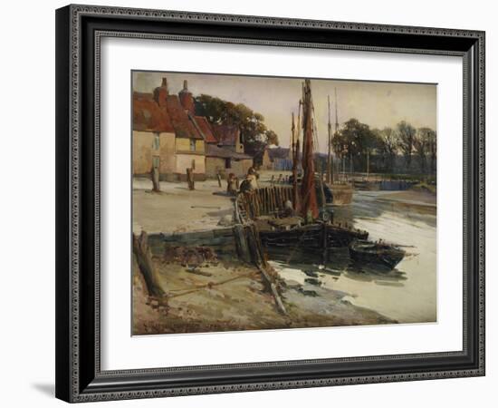 A Cornish Fishing Village, 1900-Edward Reginald Frampton-Framed Giclee Print