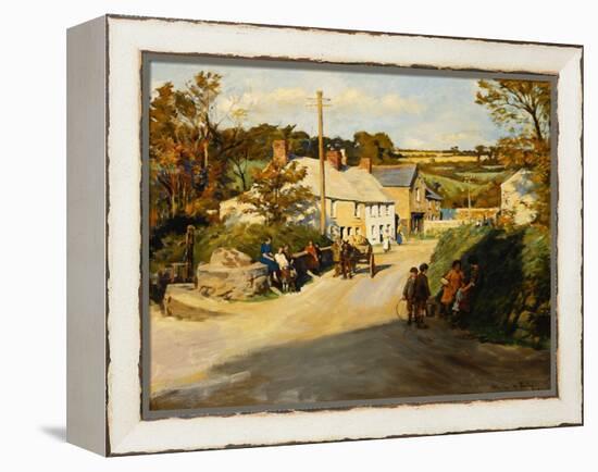 A Cornish Village, 1925 (Oil on Canvas)-Stanhope Alexander Forbes-Framed Premier Image Canvas