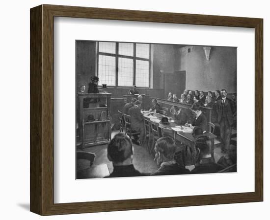 A coroner's inquest, London, c1901 (1901)-Unknown-Framed Photographic Print