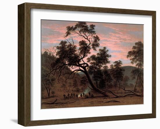 A Corrobery of Natives in Mill's Plains, 1832-John Glover-Framed Giclee Print