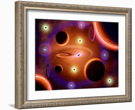 A Cosmic Place Where Time and Space Fuse into a Multitude of Possibilities-Stocktrek Images-Framed Photographic Print