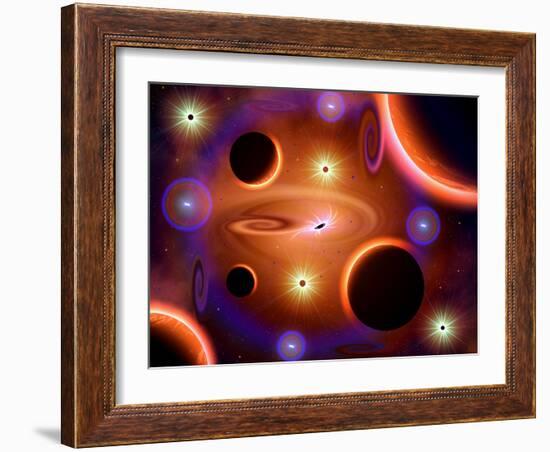 A Cosmic Place Where Time and Space Fuse into a Multitude of Possibilities-Stocktrek Images-Framed Photographic Print