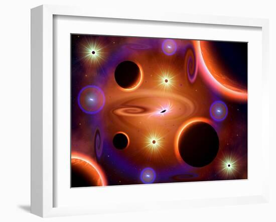 A Cosmic Place Where Time and Space Fuse into a Multitude of Possibilities-Stocktrek Images-Framed Photographic Print