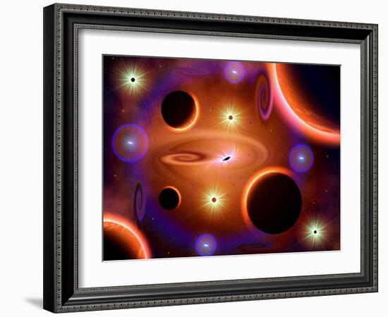 A Cosmic Place Where Time and Space Fuse into a Multitude of Possibilities-Stocktrek Images-Framed Photographic Print