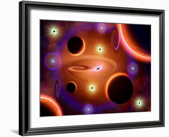 A Cosmic Place Where Time and Space Fuse into a Multitude of Possibilities-Stocktrek Images-Framed Photographic Print