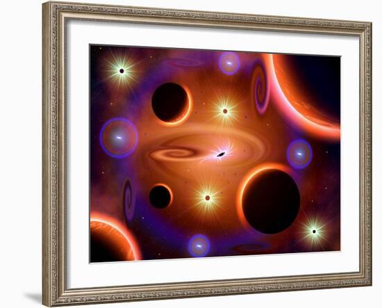 A Cosmic Place Where Time and Space Fuse into a Multitude of Possibilities-Stocktrek Images-Framed Photographic Print