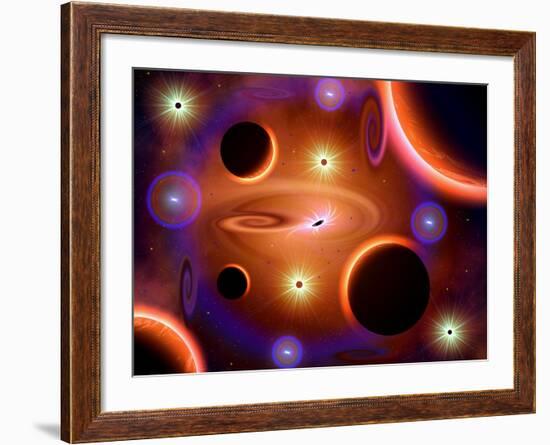 A Cosmic Place Where Time and Space Fuse into a Multitude of Possibilities-Stocktrek Images-Framed Photographic Print