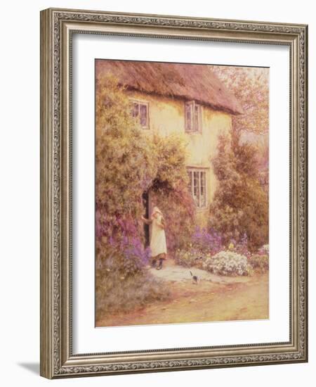 A Cottage Door (Watercolour)-Helen Allingham-Framed Giclee Print