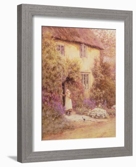 A Cottage Door (Watercolour)-Helen Allingham-Framed Giclee Print