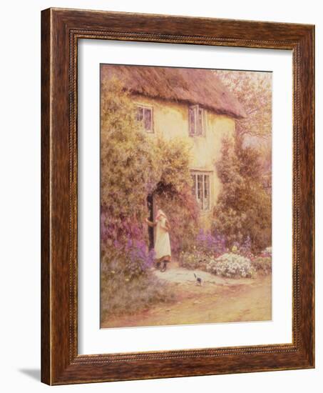 A Cottage Door (Watercolour)-Helen Allingham-Framed Giclee Print