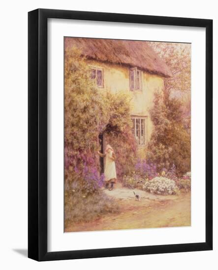A Cottage Door (Watercolour)-Helen Allingham-Framed Giclee Print