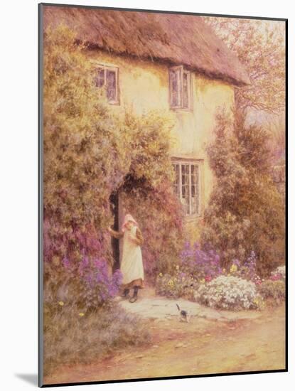 A Cottage Door (Watercolour)-Helen Allingham-Mounted Giclee Print