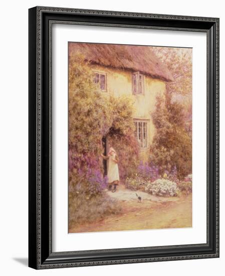 A Cottage Door (Watercolour)-Helen Allingham-Framed Giclee Print