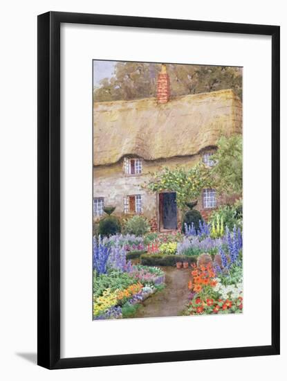 A Cottage Garden in Full Bloom-John Henry Garlick-Framed Giclee Print