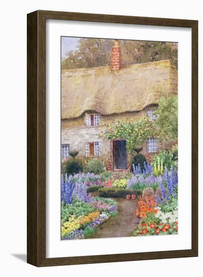 A Cottage Garden in Full Bloom-John Henry Garlick-Framed Giclee Print