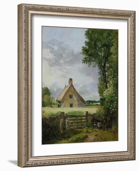 A Cottage in a Cornfield, 1817 (Oil on Canvas)-John Constable-Framed Giclee Print