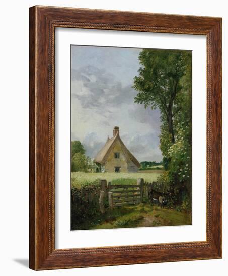 A Cottage in a Cornfield, 1817 (Oil on Canvas)-John Constable-Framed Giclee Print