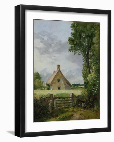 A Cottage in a Cornfield, 1817 (Oil on Canvas)-John Constable-Framed Giclee Print