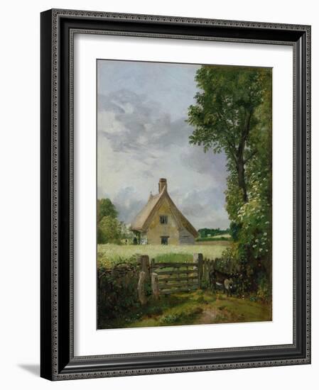 A Cottage in a Cornfield, 1817 (Oil on Canvas)-John Constable-Framed Giclee Print