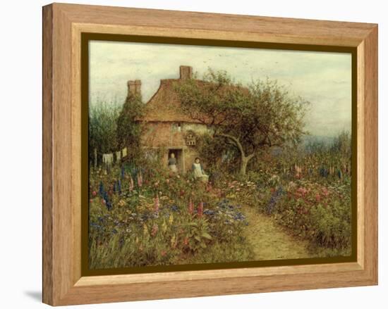 A Cottage Near Brook, Witley, Surrey-Helen Allingham-Framed Premier Image Canvas