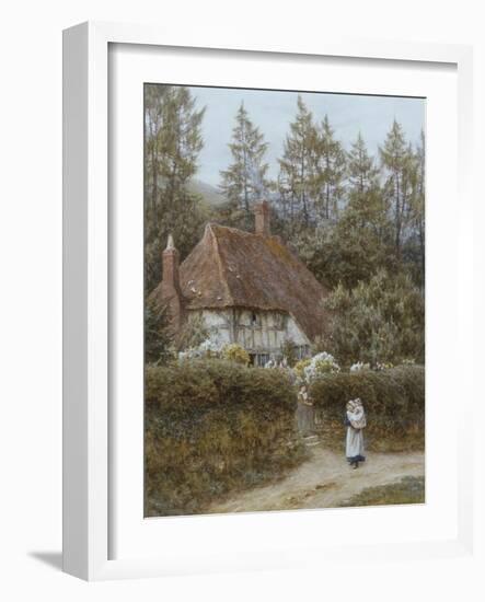 A Cottage Near Haslemere-Helen Allingham-Framed Giclee Print