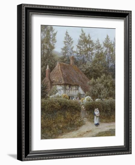 A Cottage Near Haslemere-Helen Allingham-Framed Giclee Print